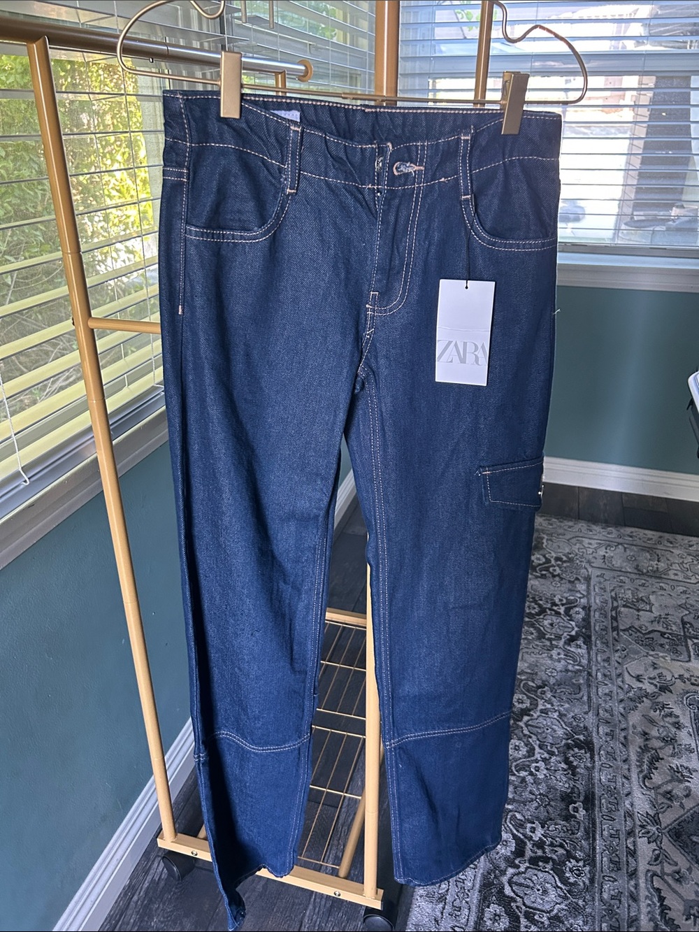 Zara Men's Dark Indigo Straight Jeans NWT